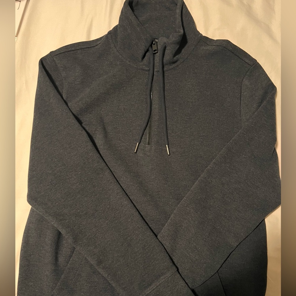 Brand New Express Blue Half-Zip Sweater (Size Small)